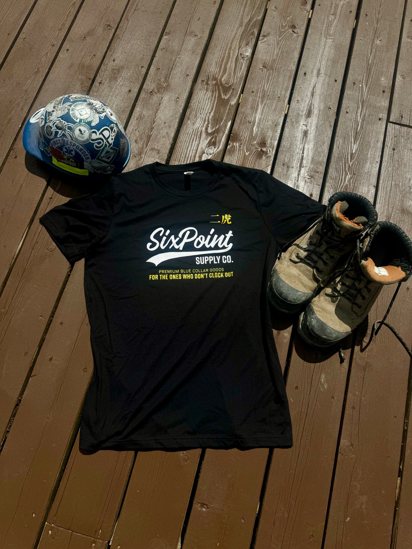 Classic SixPoint Shirt – “For The Ones Who Don’t Clock Out” Blue Collar Tee | Construction | Workwear