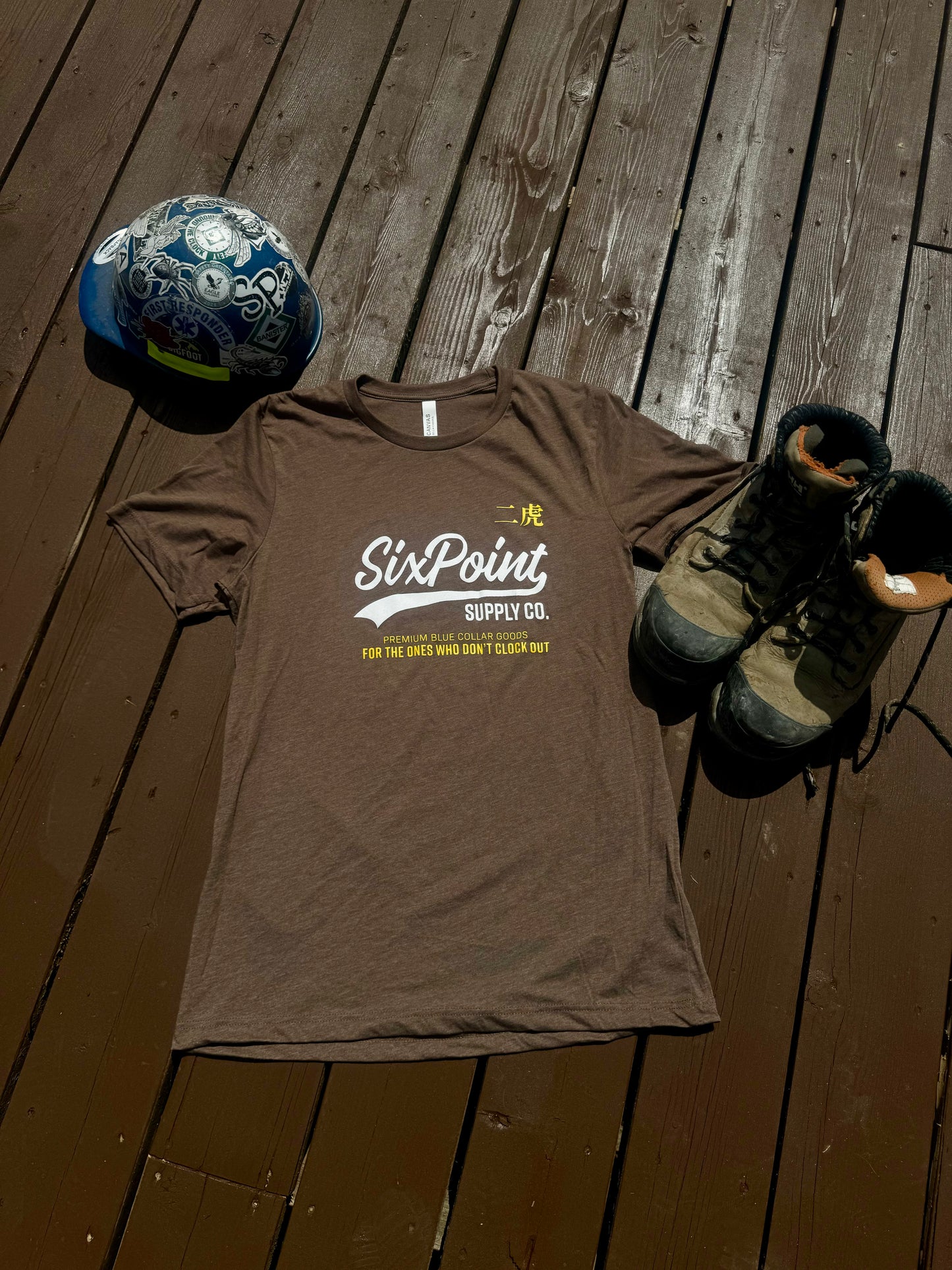 Classic SixPoint Shirt – “For The Ones Who Don’t Clock Out” Blue Collar Tee | Construction | Workwear