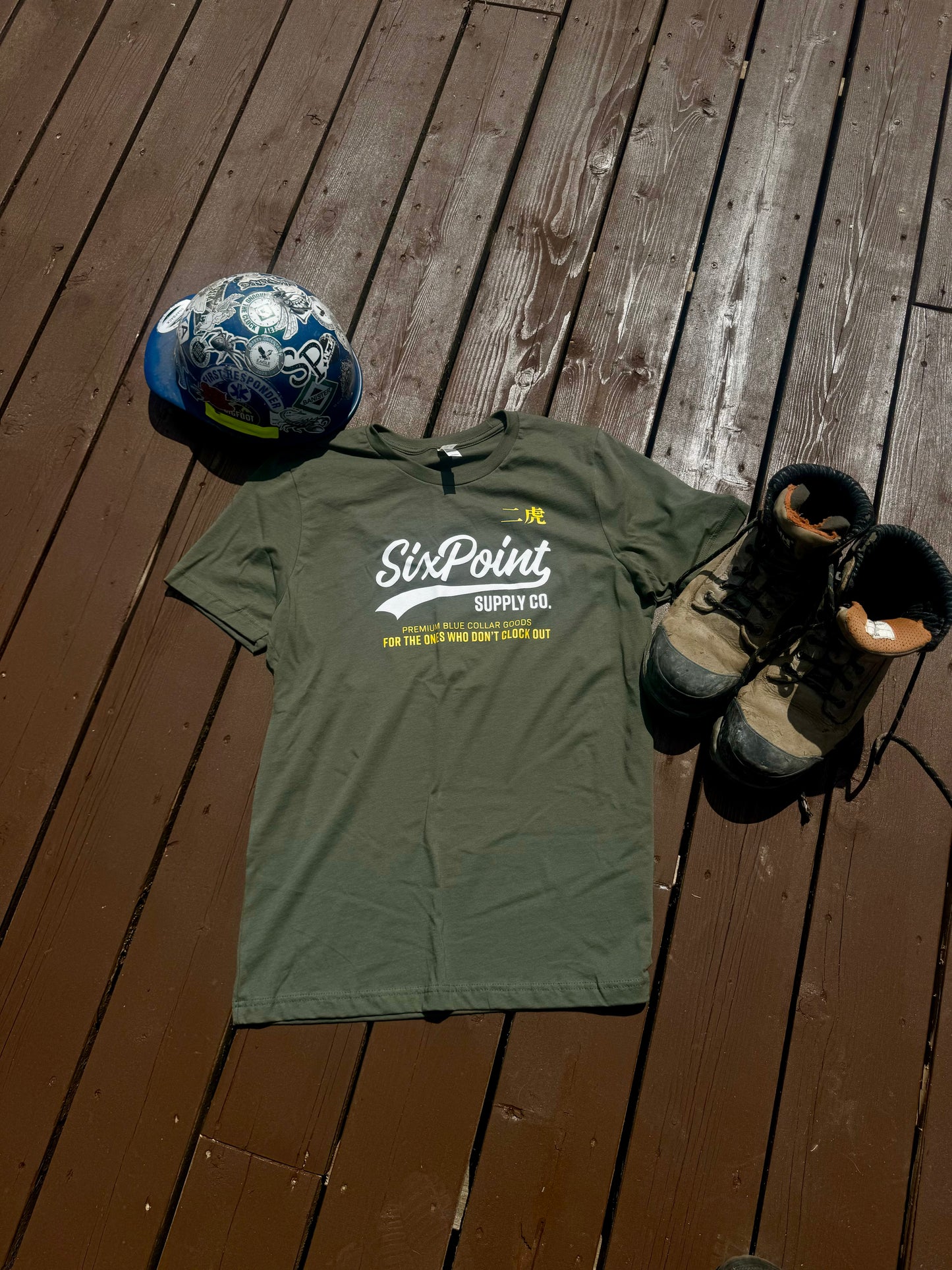 Classic SixPoint Shirt – “For The Ones Who Don’t Clock Out” Blue Collar Tee | Construction | Workwear