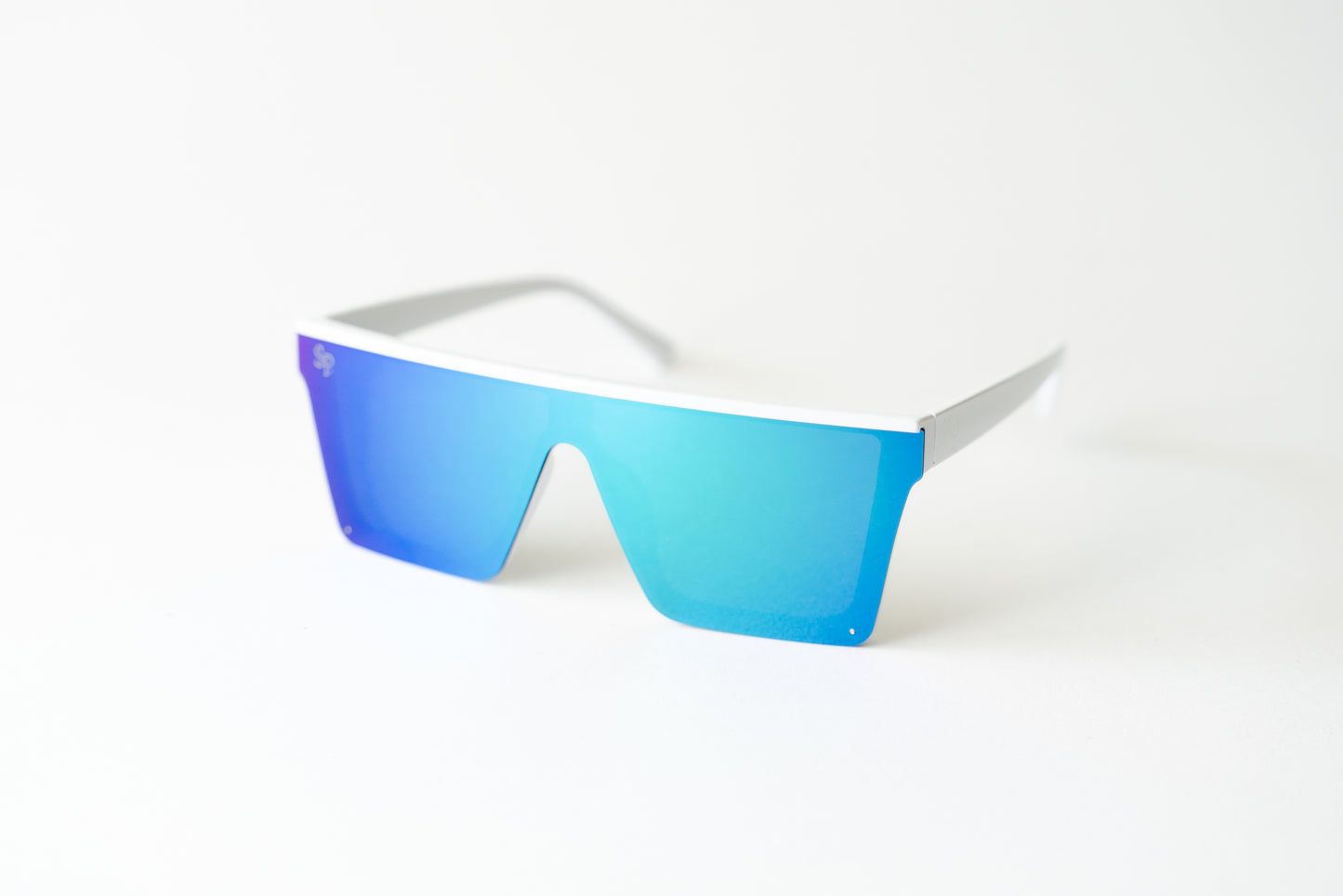Icy Sunglasses - WHITE FRAME/BLUE