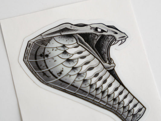 Six Point Snake Head - Sticker for hard hat - Blue Collar Sticker