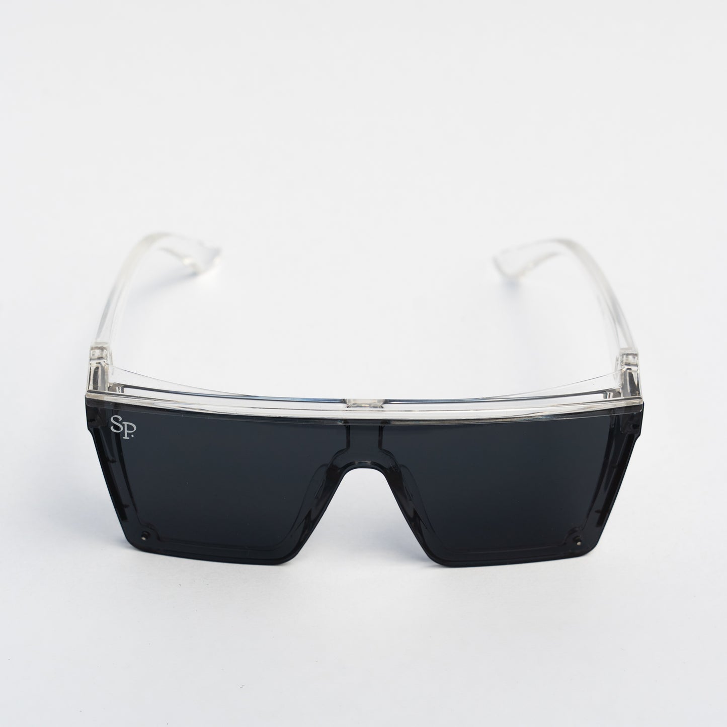 Black on Clear Safety Glasses - CLEAR FRAME