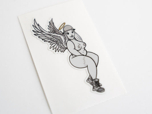 Six Point Angel Sticker for hard hats - Blue Collar