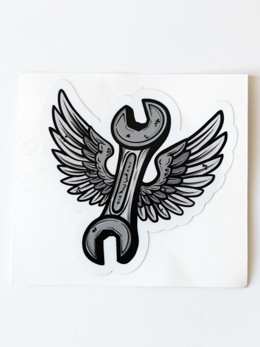 Flying Wrench Sticker