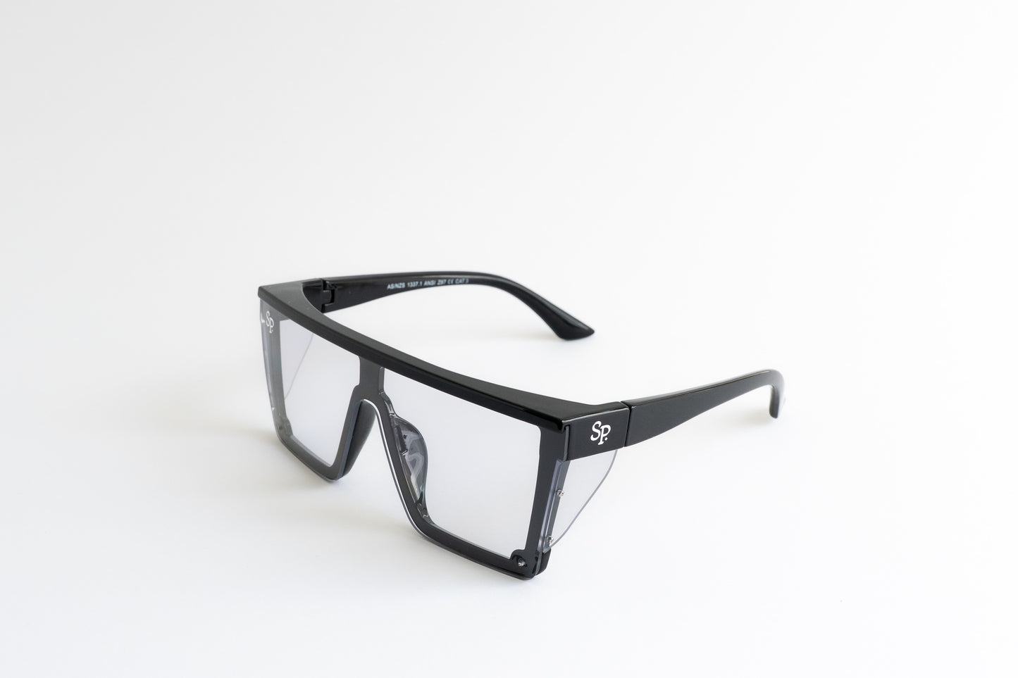 Clears On Black Safety Glasses - PHOTOCHROMIC/CLEAR LENS - BLACK FRAME